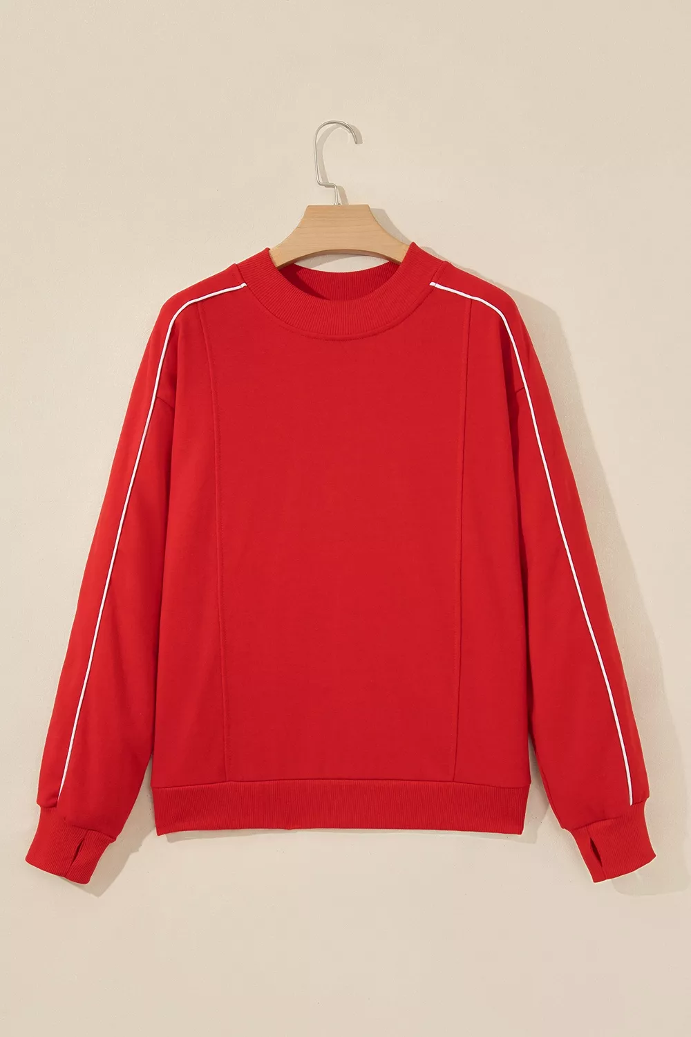 Stand Neck Long Sleeve Regular Fit Sweatshirt, image 5