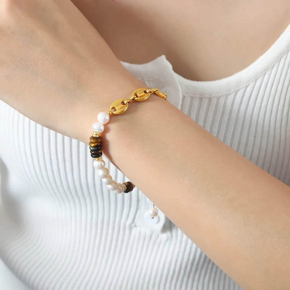 18K Gold-Plated Titanium Steel Bracelet, image 4
