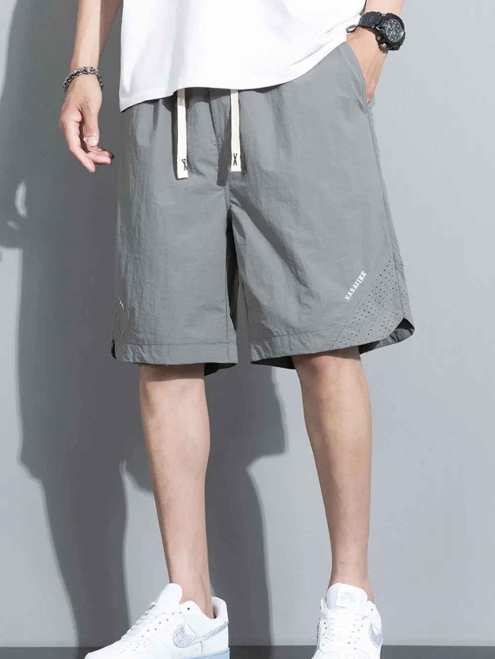 Men's Plus Size Drawstring Shorts with Pockets, image 3