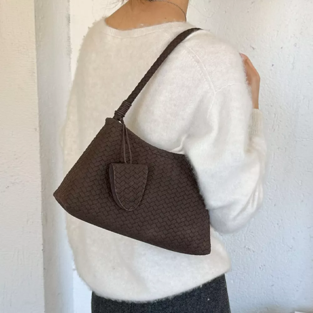 Woven Texture Shoulder Bag, image 7