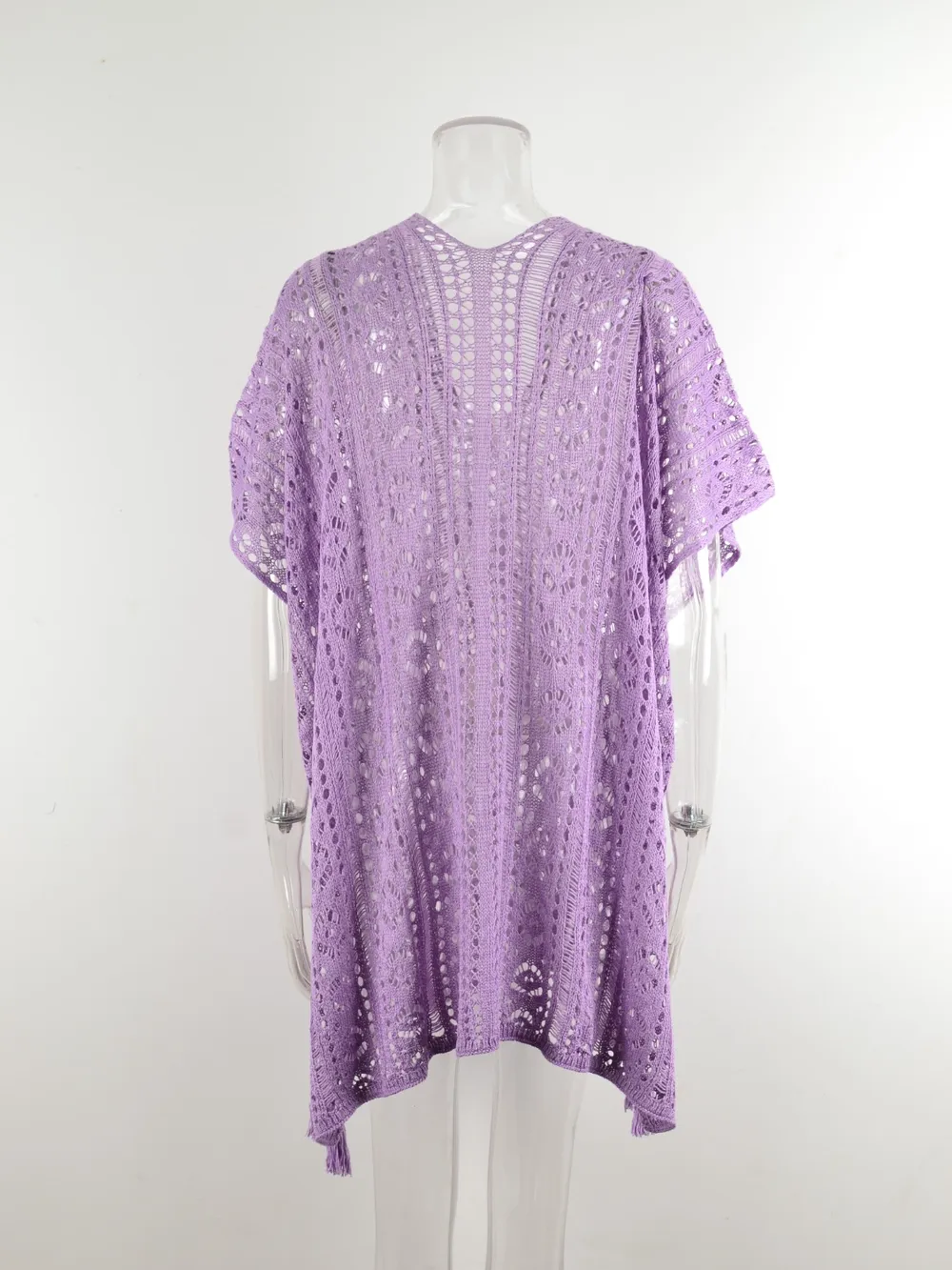 Cutout V-Neck Cover-Up with Tassel, image 32