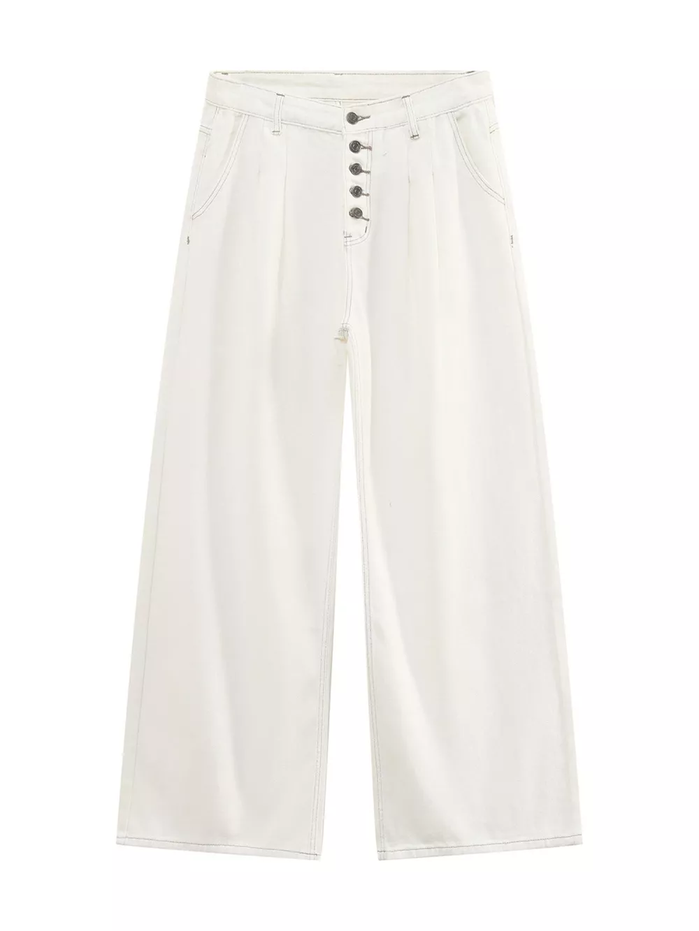 Men's Button-Fly Wide Leg Jeans, image 13