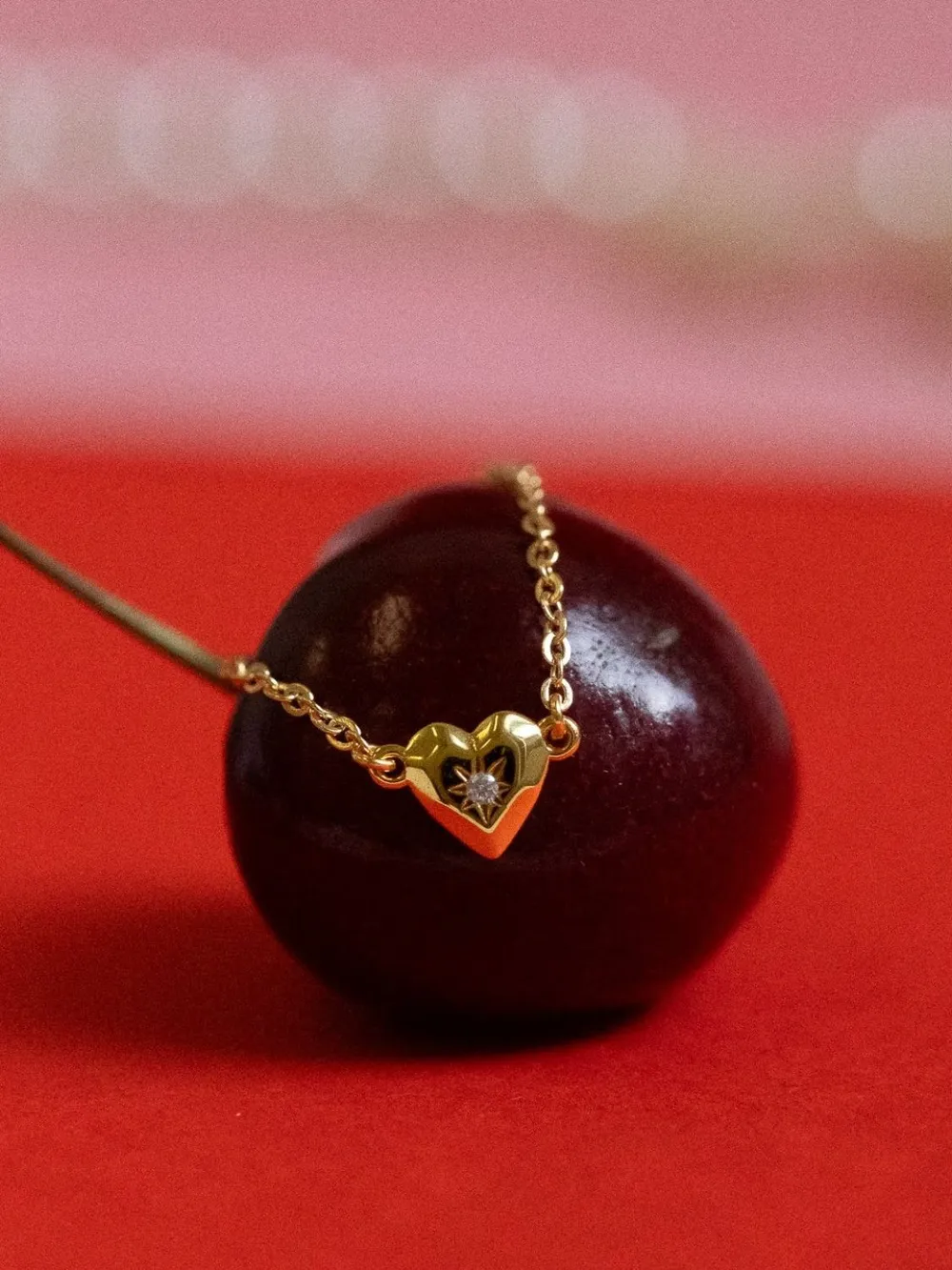 Zircon Heart Pendant Necklace, image 2