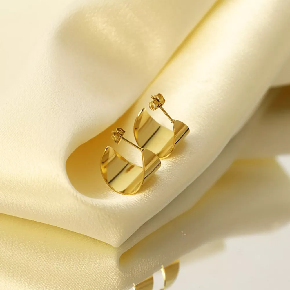18K Gold-Plated Stud Earrings