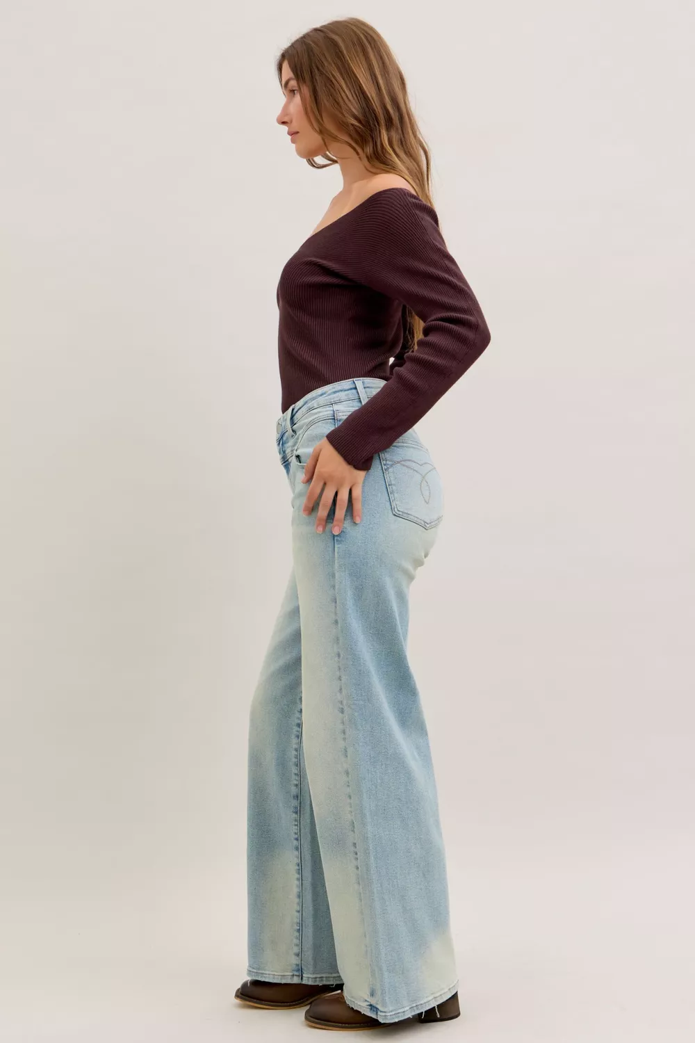 High Waist Column Straight Jeans, image 10