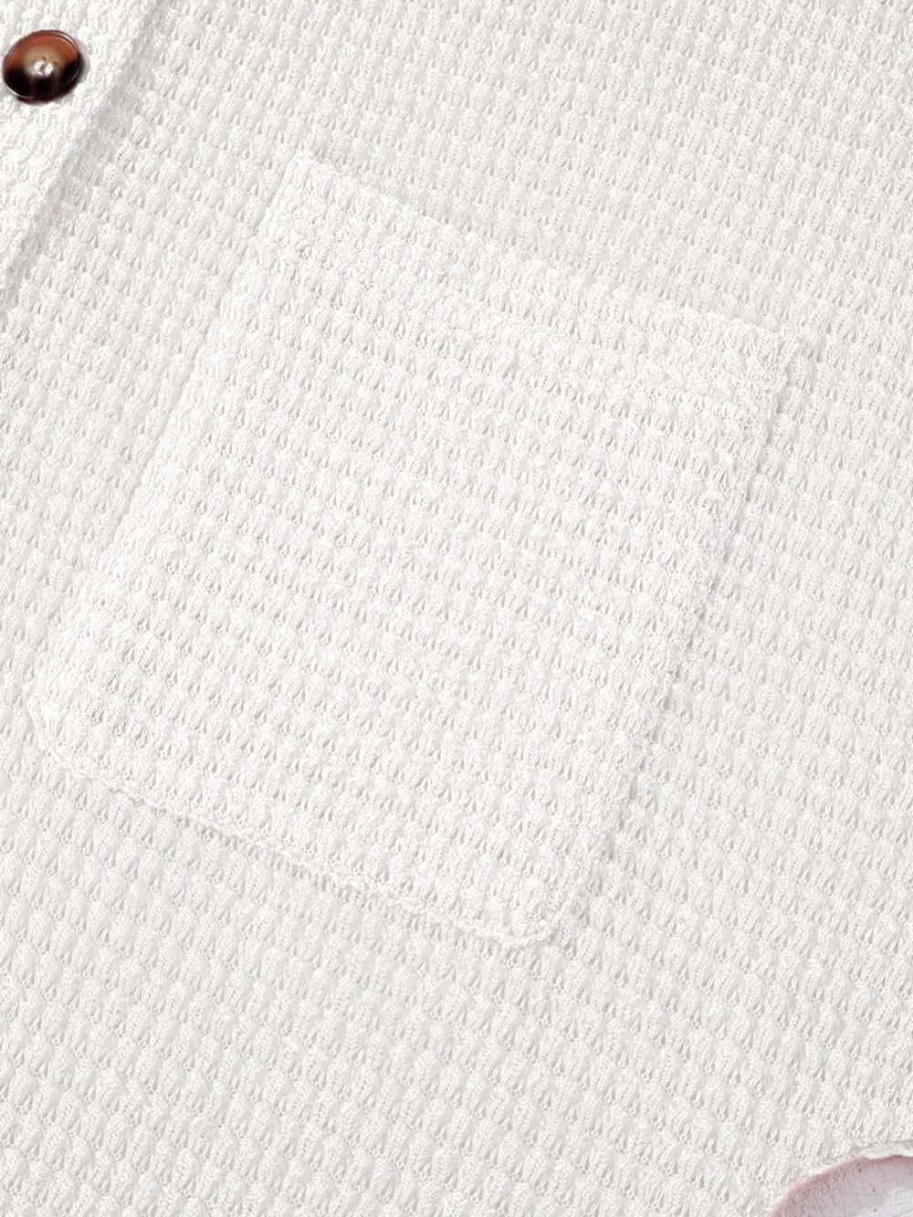 Waffle Knit Button Detail Top, image 13