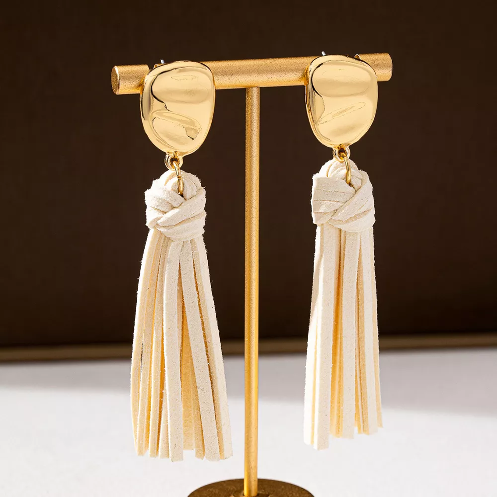 18K Gold-Plated Tassel Earrings, image 5