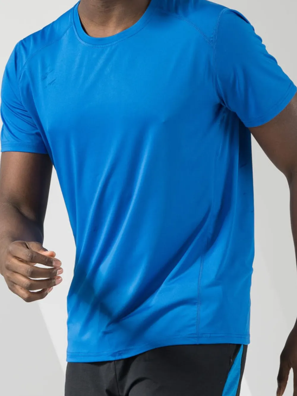 Men's Plus Size Round Neck Short Sleeve Active T-Shirt, image 3