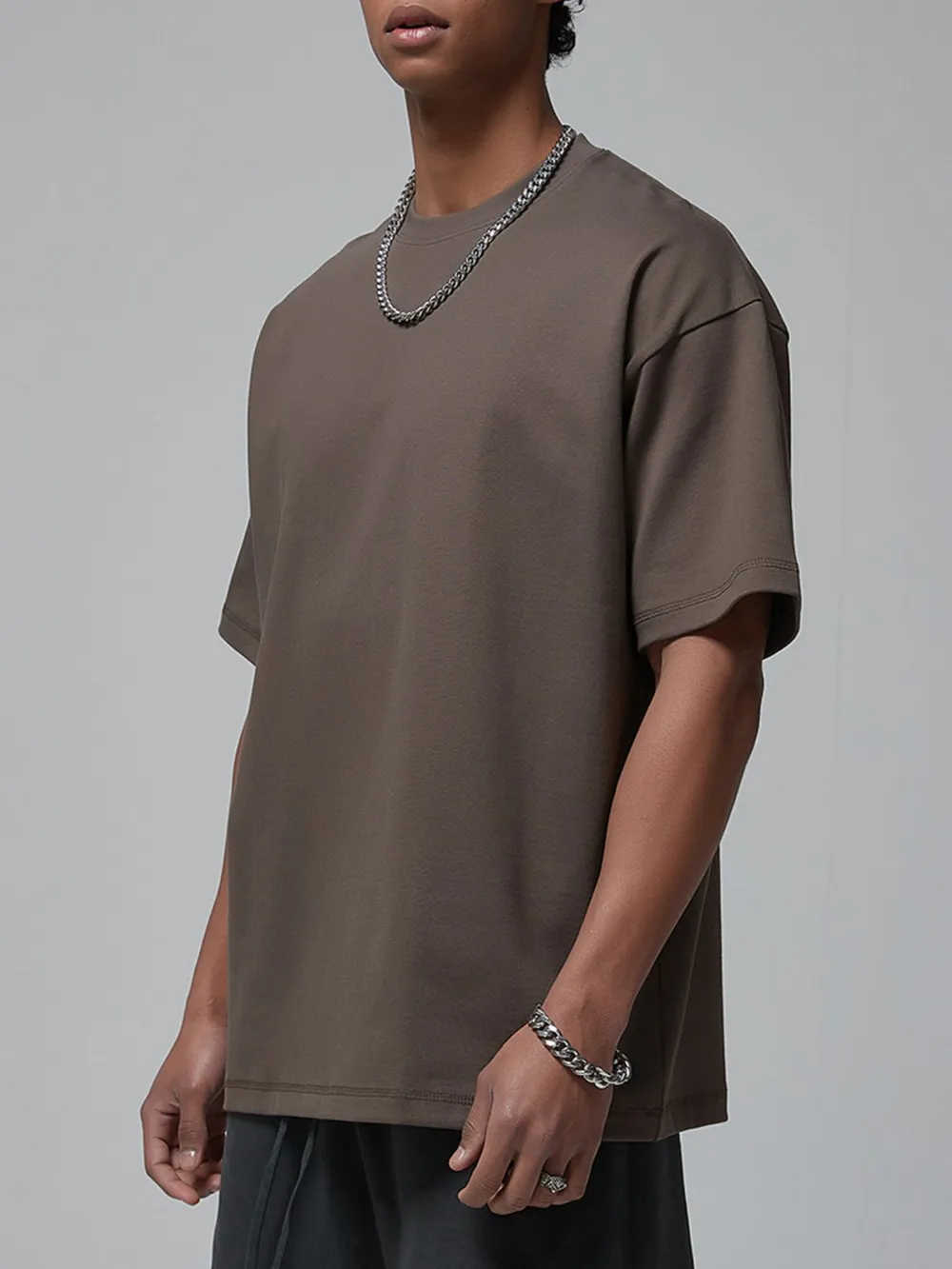 Men's Round Neck Drop Shoulder T-Shirt, image 12