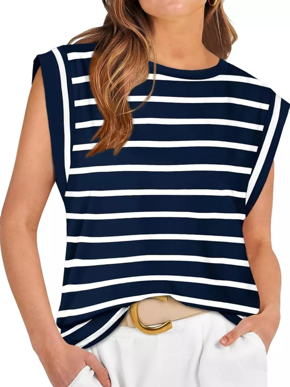 Striped Round Neck Tank, image 18