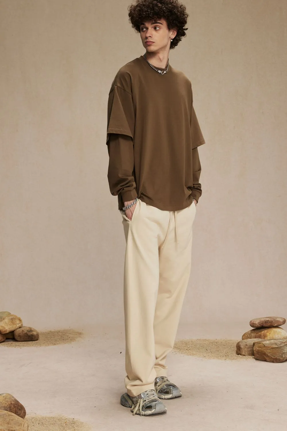 Men's Round Neck Long Sleeve T-Shirt, image 12