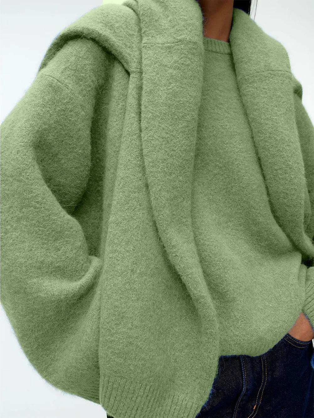 Round Neck Drop Shoulder Sweater, image 16