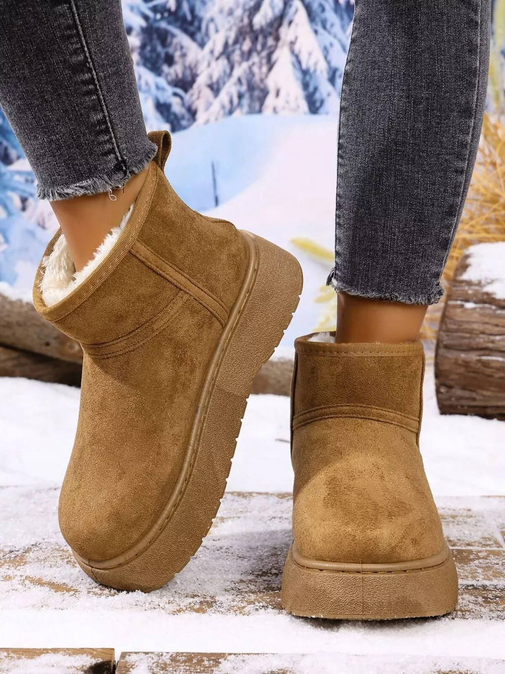 Round Toe Platform Boots, image 4