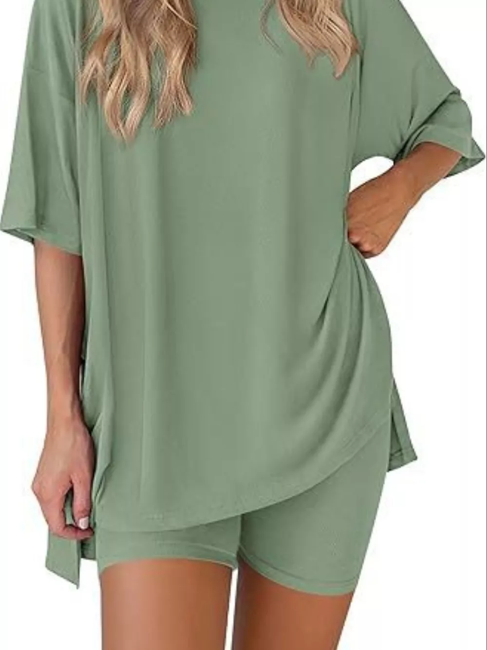 Full Size Relaxed Fit Round Neck Top and Shorts Two-Piece Set Plus Size, image 16