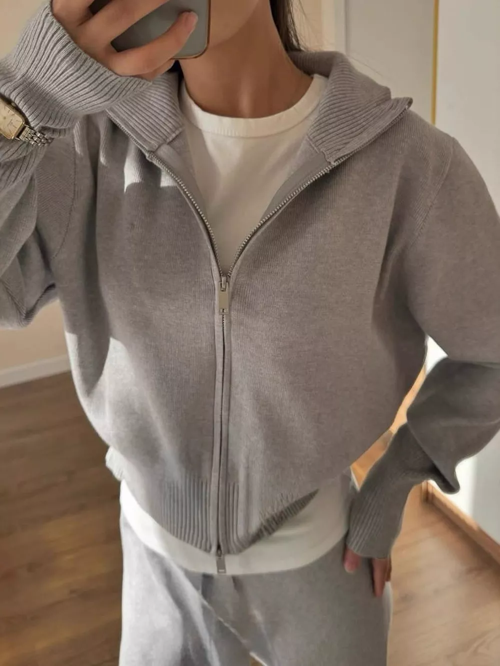 Zip-Up Hoodie and Pants Set, image 5