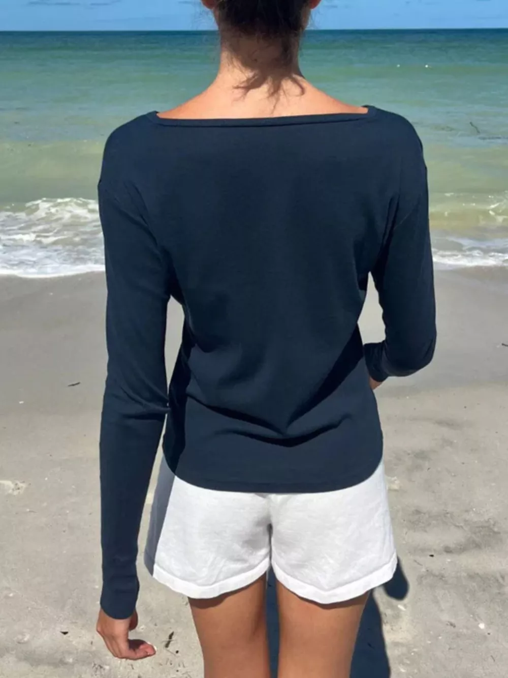 Striped Long Sleeve Henley T-Shirt, image 24
