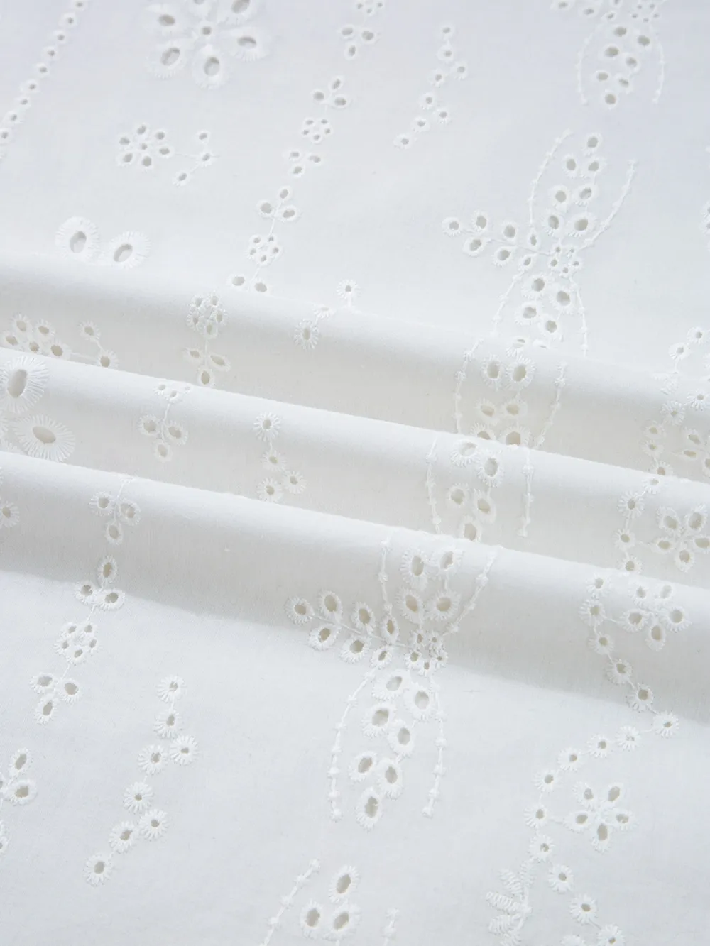 Eyelet Long Sleeve Blouse with Elastic Cuffs, image 9