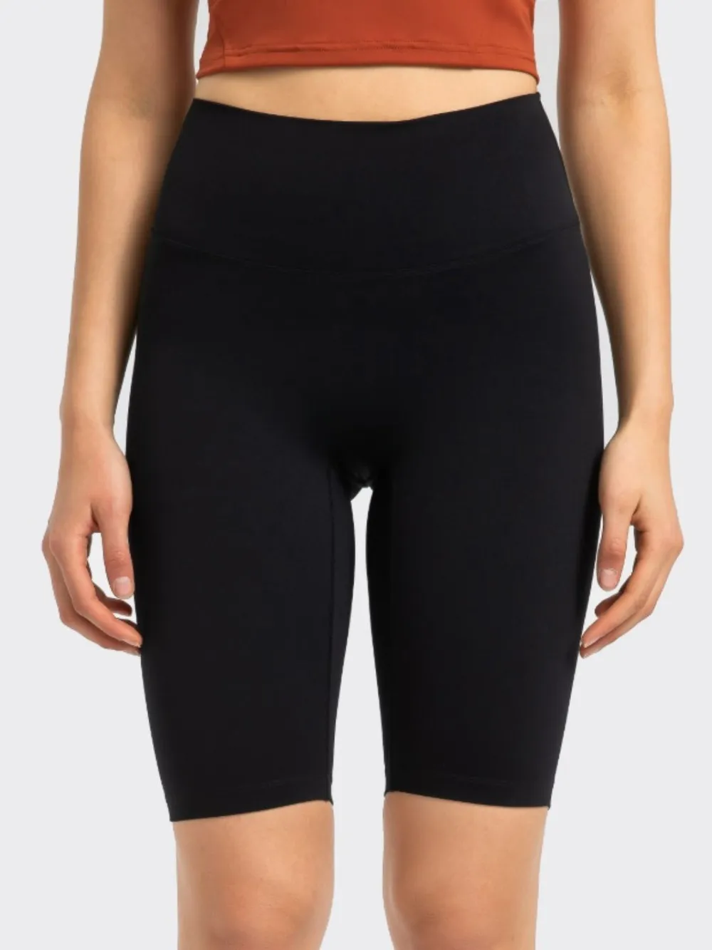 High Rise Wide Waistband Active Shorts