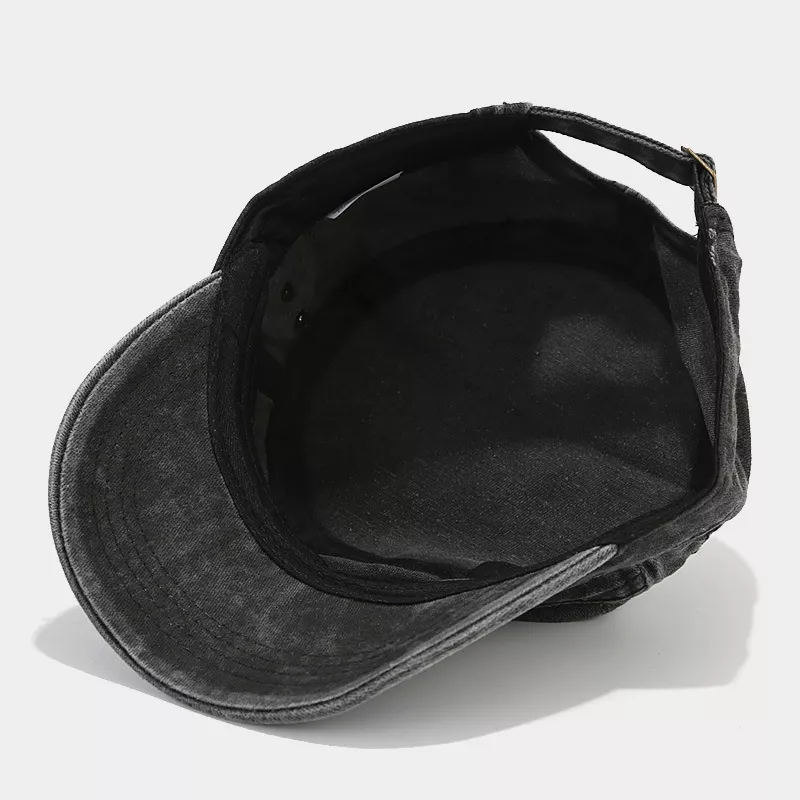 Vintage Washed Cotton Military Cadet Hat, image 8