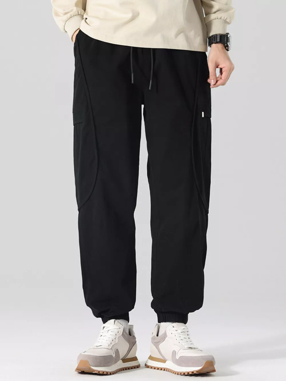 Men's Full Size Drawstring Loose Fit Joggers Plus Size, image 12