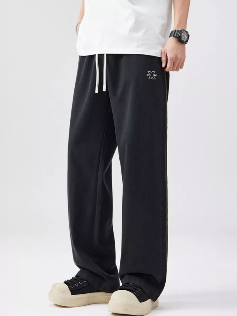 Men's Full Size Drawstring Wide Leg Pants Plus Size, image 3