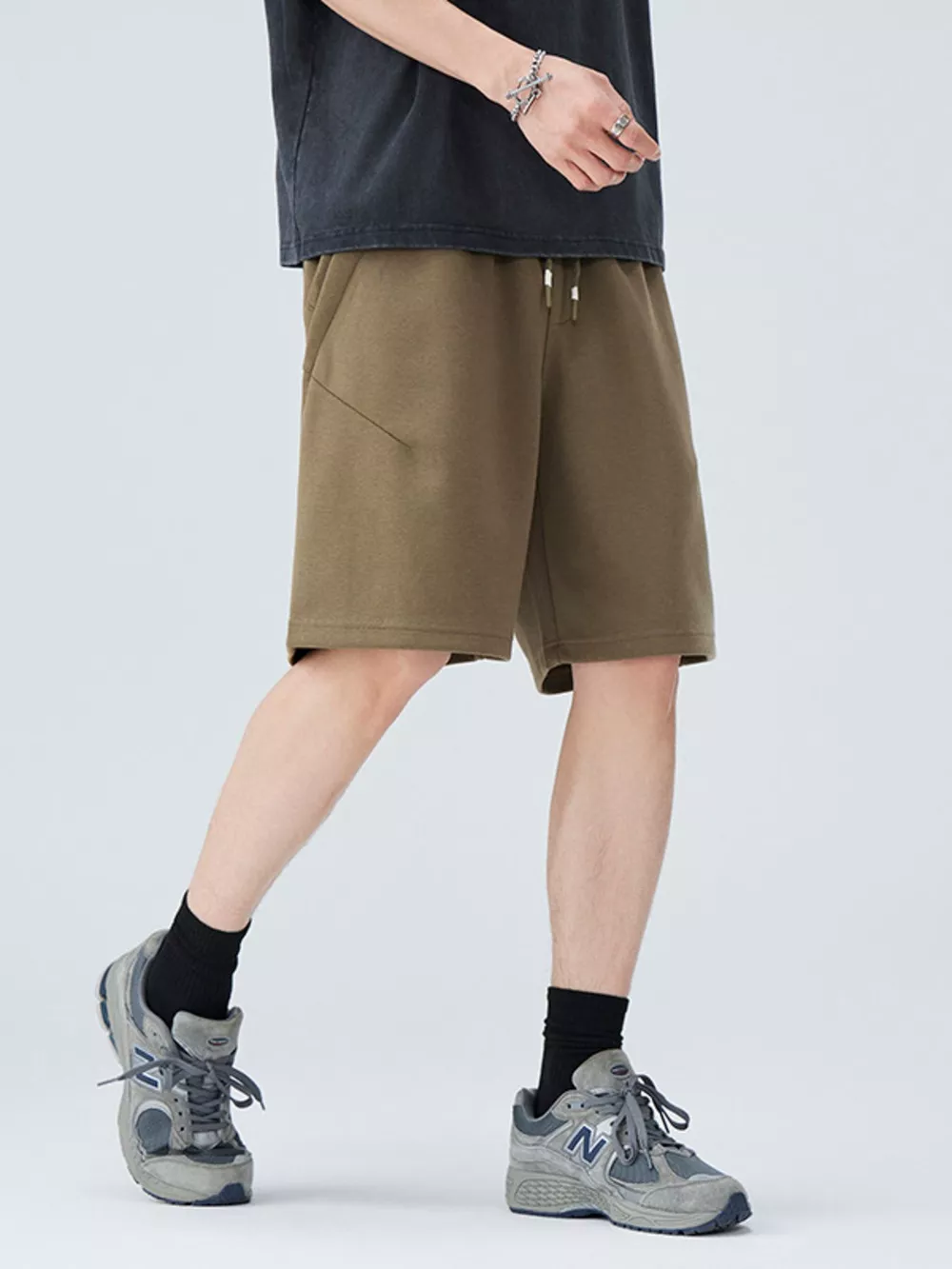 Men's Plus Size Drawstring Casual Shorts, image 6