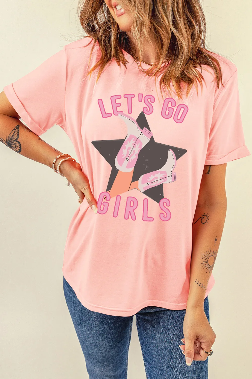 Graphic Round Neck Short Sleeve T-Shirt, image 5