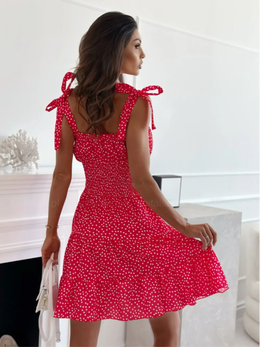 Polka Dot Square Neck Mini Cami Dress, image 10