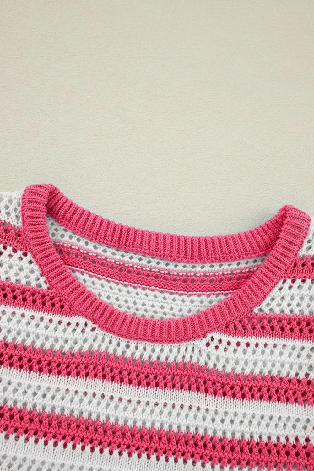 Stripe Hollowed Knit Sleeveless Sweater Dress, image 24