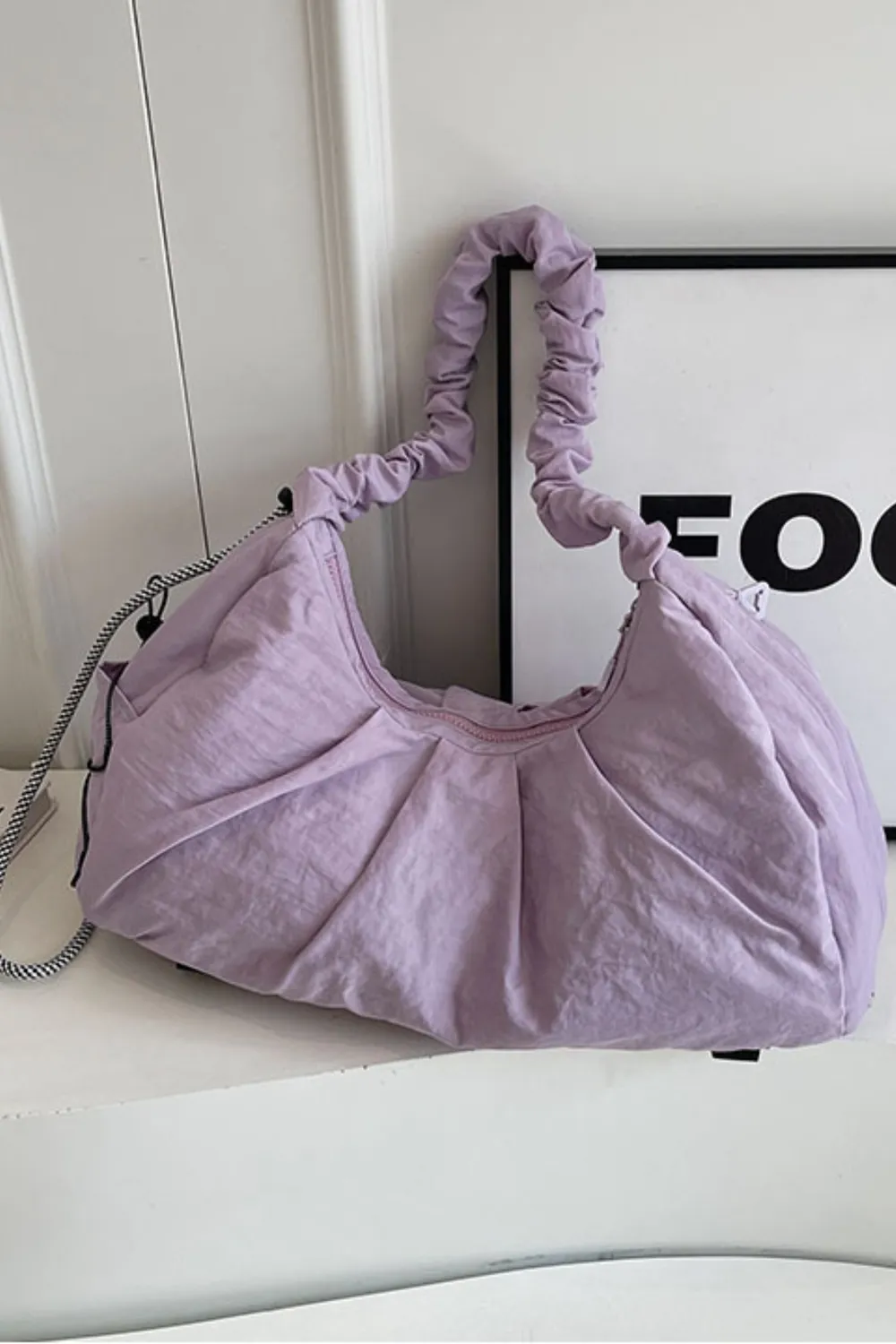 Drawstring Strap Ruched Crossbody Bag, image 16
