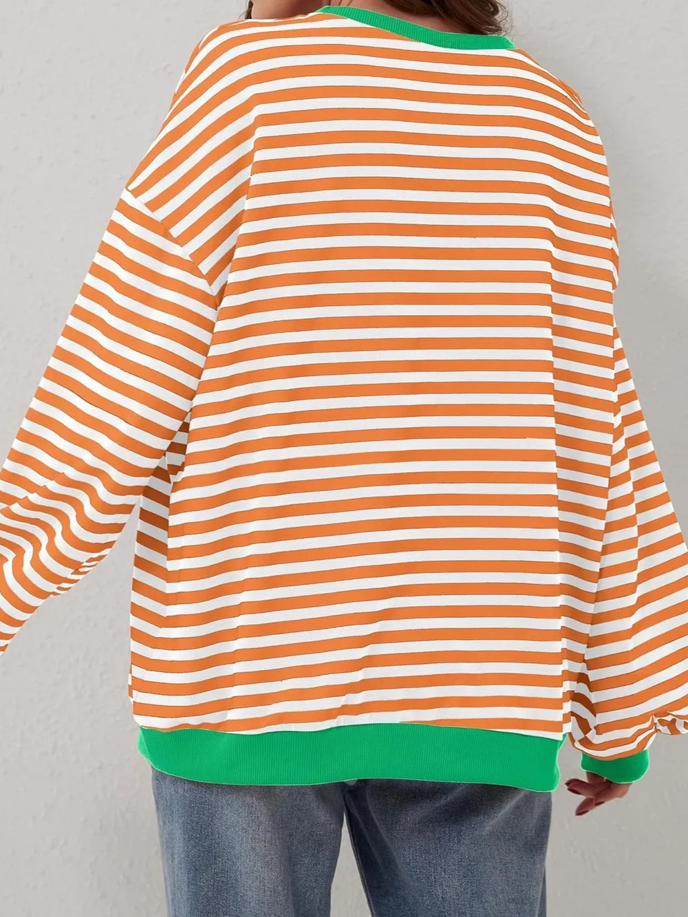 Contrast Striped Long Sleeve Sweatshirt, image 30