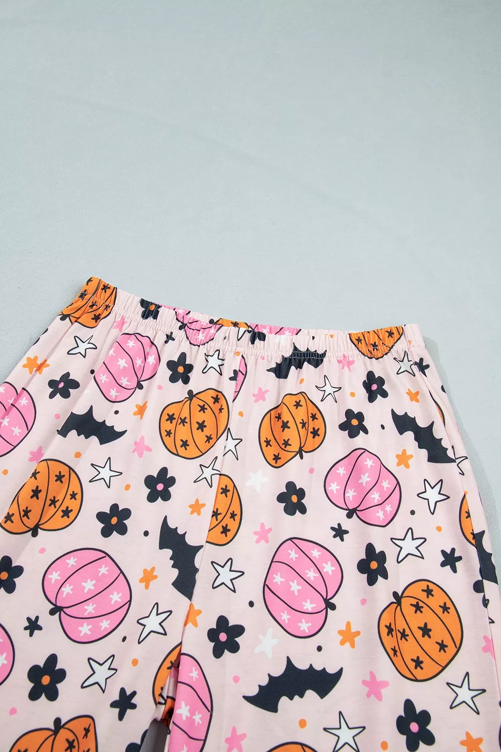 Halloween Pumpkin Print Long Sleeve Home Wear Lounge Set, image 14
