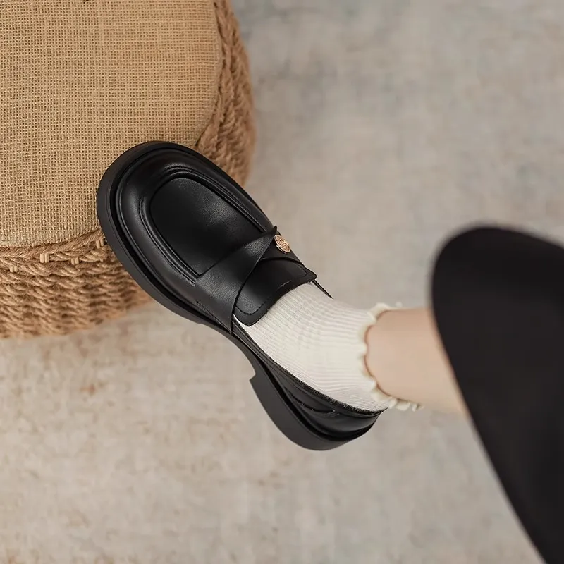 Round Toe Platform Loafers, image 2