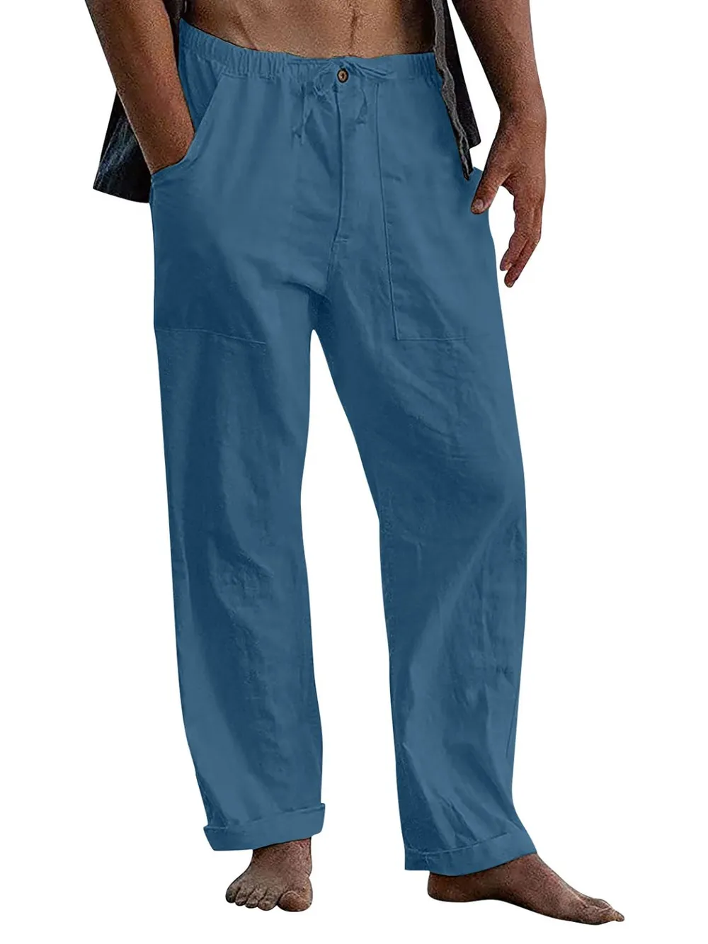 Men's Full Size Drawstring Straight Leg Pants Plus Size, image 11
