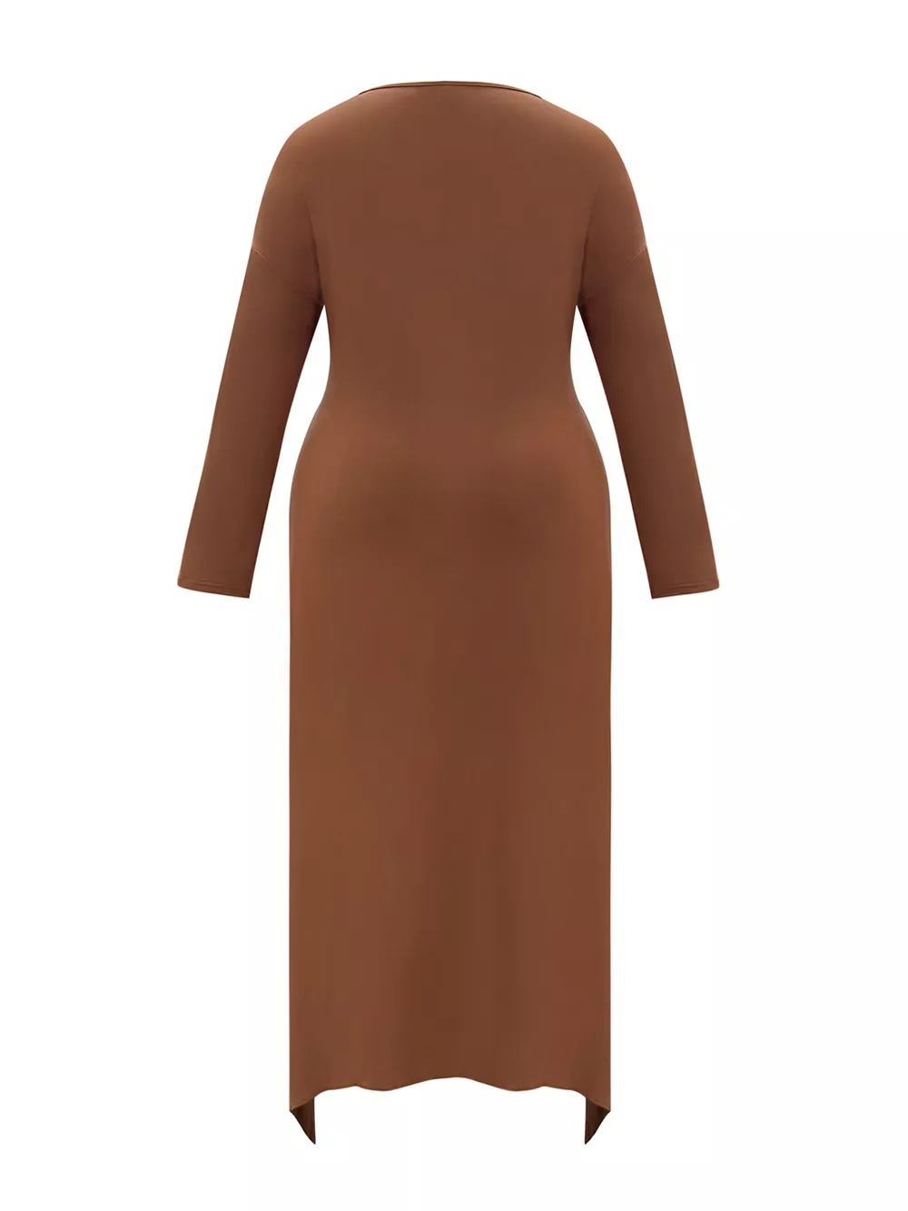 Plus Size Leopard Print Asymmetrical Hem Midi Dress, image 6