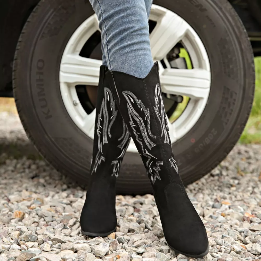 Point Toe Block Heels Boots, image 10