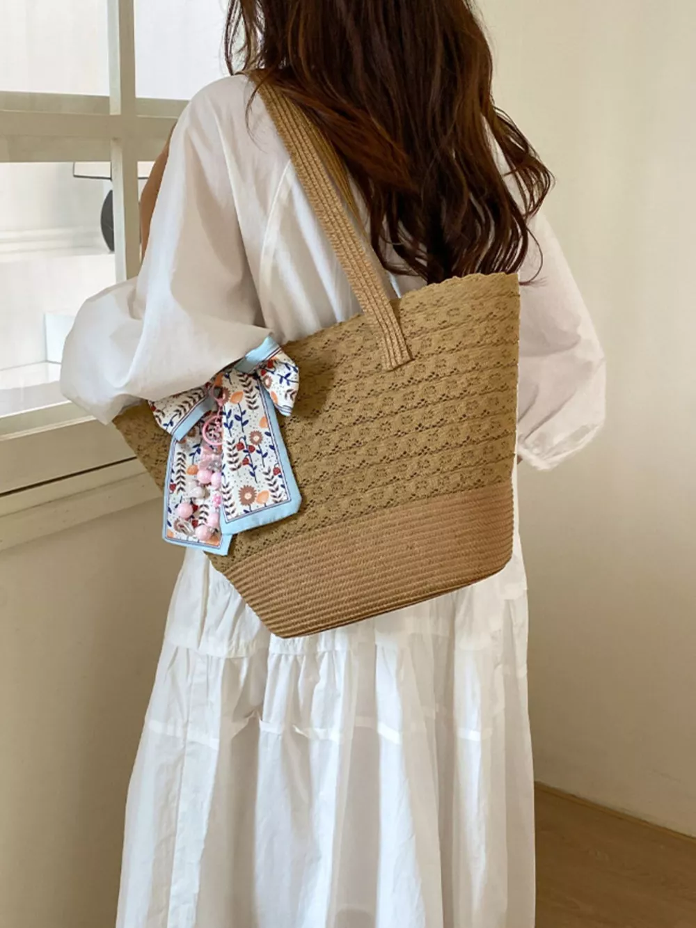 Straw Woven Shoulder Bag, image 7