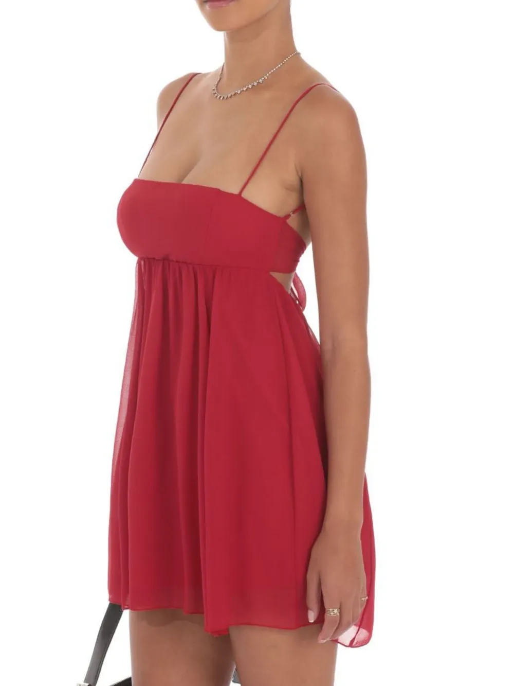 Tie Back Spaghetti Strap Mini Dress, image 24