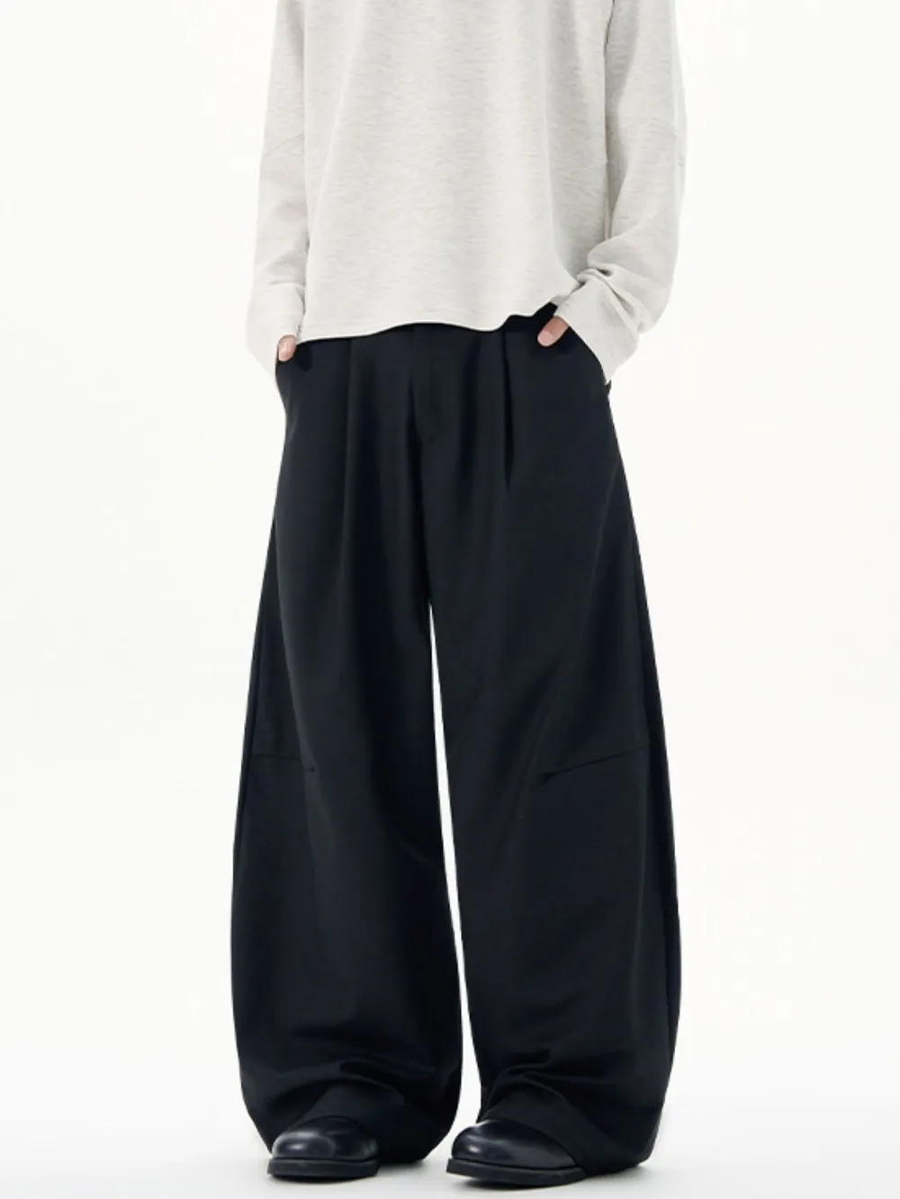 Men's Wide-Leg High-Waist Pants