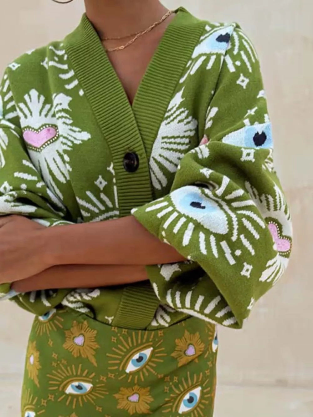 Button-Down Dropped Shoulder Cardigan, image 5