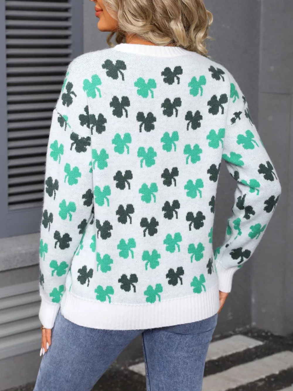Lucky Clover Crew Neck Sweater, image 11