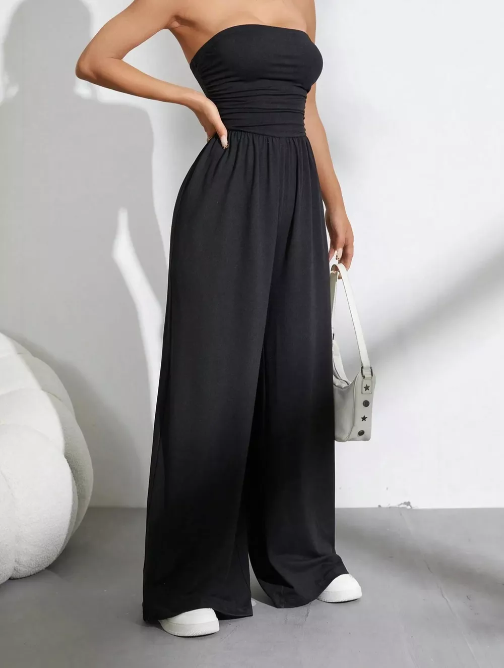 Effortless Chic Tube Top Wide Leg Jumpsuit, image 9