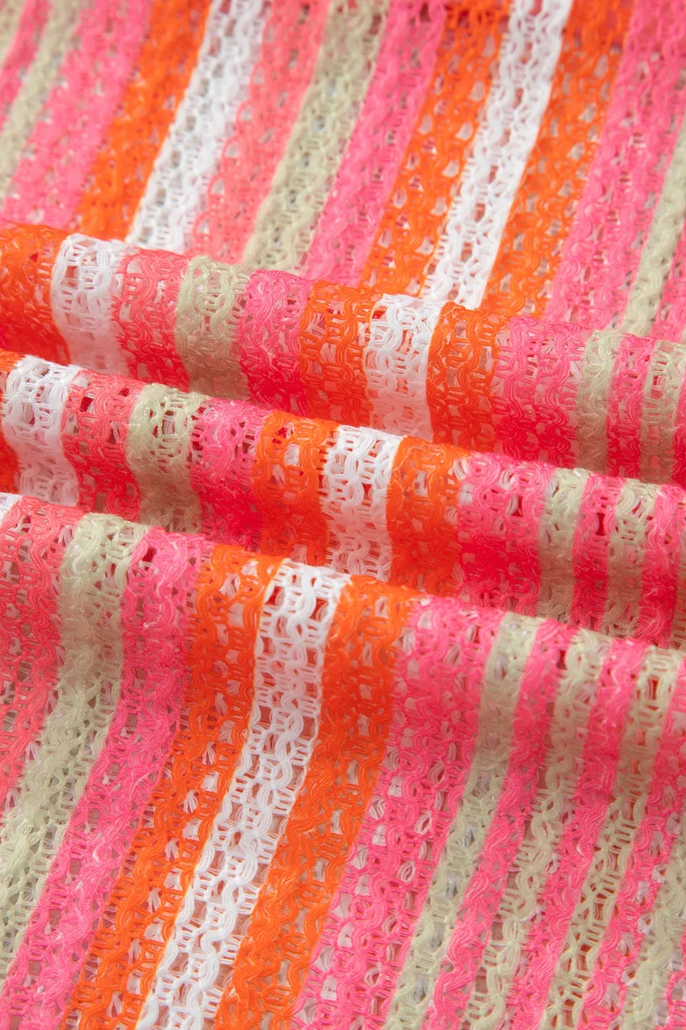 Stripe Ruffled Straps Ribbon Knot Flowy Vacation Maxi Dress, image 12