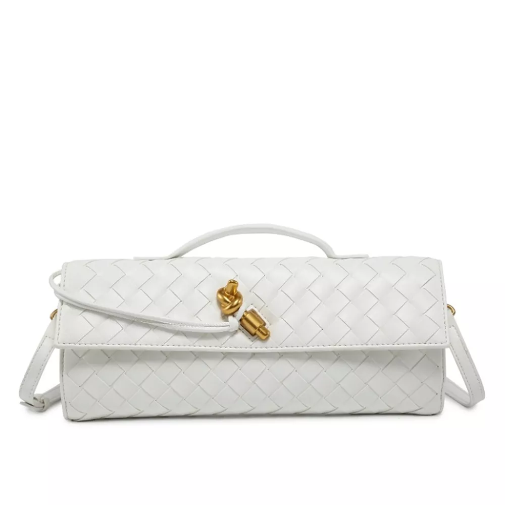 Woven Leather Wristlet