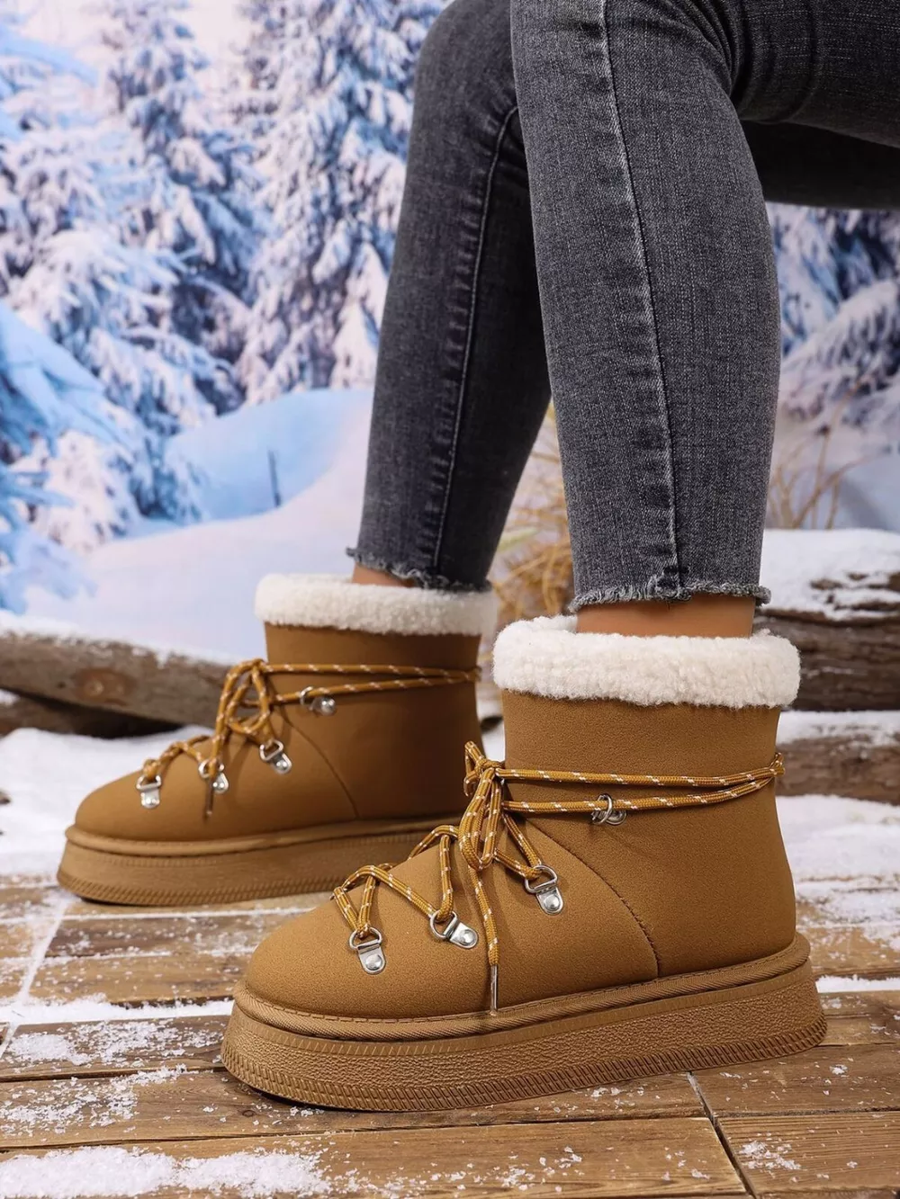 Round Toe Platform Boots, image 7