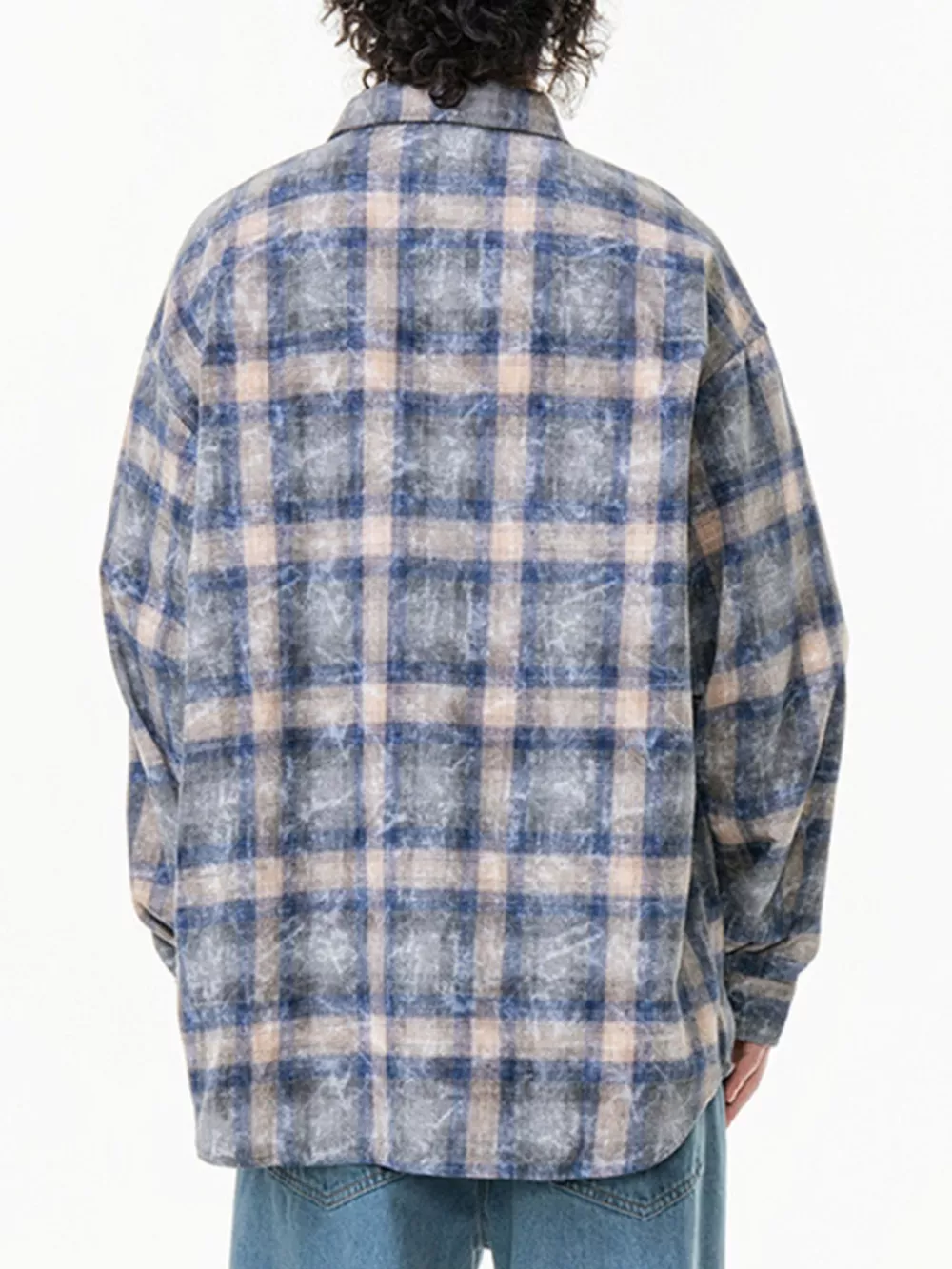 Men's Plus Size Plaid Button Up Long Sleeve Shirt, image 5