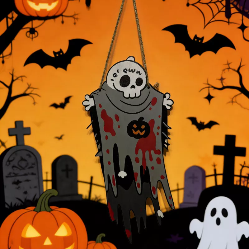 Spooky Hanging Skeleton Decorative Ornament, image 6