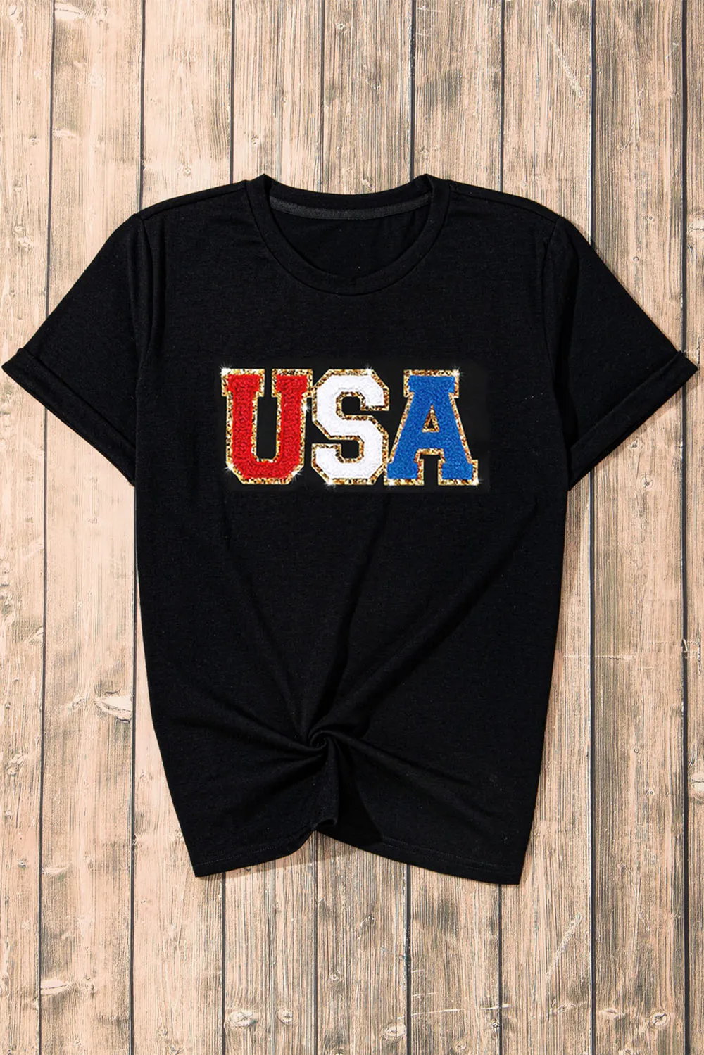 USA Round Neck Short Sleeve T-Shirt, image 3