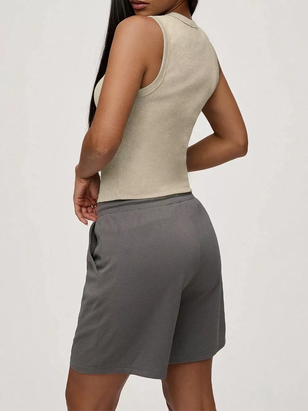 Ribbed Button-Front Sleeveless Tank, image 21