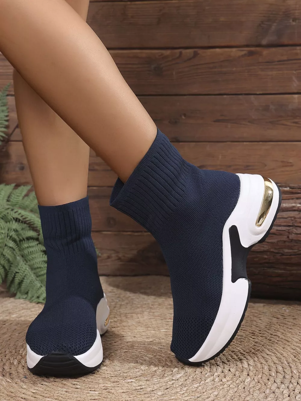 Mesh Round Toe Platform Boots, image 4